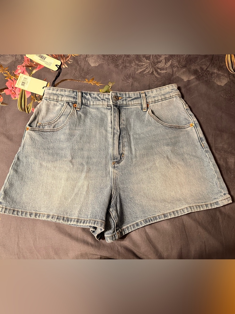 ROLLA'S Light Wash High-Rise Denim Shorts